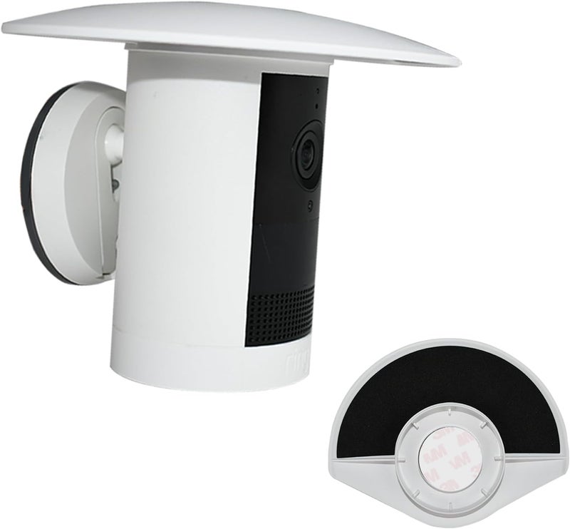 TEKCAM UV Rain Cover Compatible with Ring Outdoor Cam Plus, Weatherproof Camera Protector, Sun Shade Camera Cover, Anti Glare, White, 1Pack - Image 1
